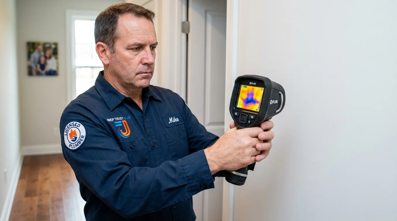 Thermal imaging leak detection by Johns Plumbing LLC in Saxapahaw